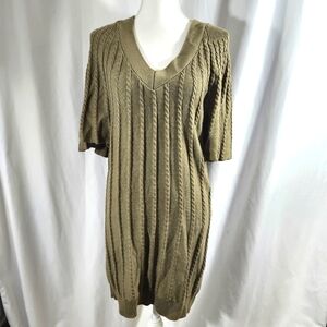Calvin Klein Taupe VNeck Sweater Dress M